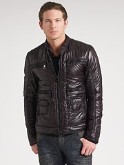 Dolce & Gabbana Nylon Jacket Sleek available at Saks Fifth Avenue New York on fashiondailymag.com by Brigitte Segura