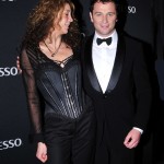 FDM editor Brigitte Segura with Brothers & Sisters actor Mathew Rhys at the Emmy International award ceremony on FDM fashiondailymag.com