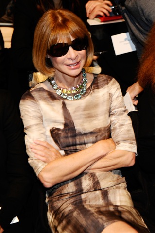 Anna Wintour attends the Carolina Herrera Spring 2011 fashion show during the Mercedes-Benz Fashion Week Spring 2011 Official Coverage at Lincoln Center in New York City. (Photo by Michael Buckner/Getty Images for Mercedes-Benz) on FDM www.fashiondailymag.com by Brigitte SeguraMH041_MBFW_Spring_ Anna Wintour attends the Carolina Herrera Spring 2011 fashion show during the Mercedes-Benz Fashion Week Spring 2011 Official Coverage at Lincoln Center in New York City. (Photo by Michael Buckner/Getty Images for Mercedes-Benz) on FDM www.fashiondailymag.com by Brigitte Segura
