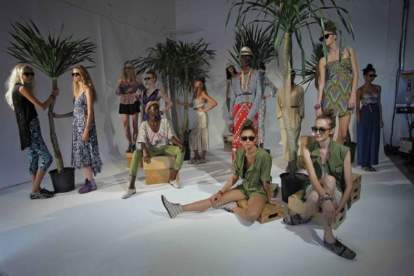MARA HOFFMAN SPRING/SUMMER 2011 PRESENTATION photo by RANDY hair by Martin Christopher Harper for Cutler, make-up by Lottie for Makeup Forever, shoes by Osborn, jewelry by Cheek-ie, set design by Gregory Bissonnett and sunglasses by Costalots on FDM www.fashiondailymag.com by Brigitte Segura
