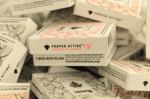 CHARLOTTE RONSON and PROPER attire condoms collaboration on FDM fashiondailymag.com 