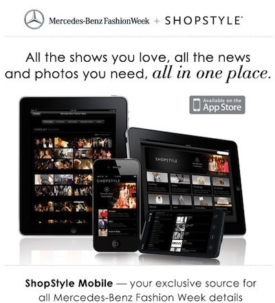 Shop Online Fashionable on Shopstyle Mercedes Benz Fashion Week App On Fashiondailymag