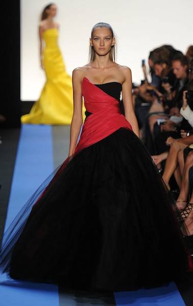 MONIQUE LHUILLIER spring 2012 S FashionDailyMag sel 3 brigitte segura ph frazer harrison getty