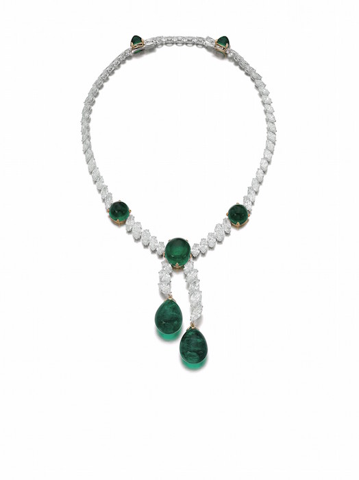 Magicien Oracle diamond and Colombian emerald necklace, Cartier