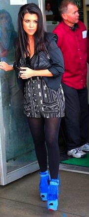 Kourtney Kardashian in HYPE dress and LOUBOUTIN in reality style on FashionDailyMag