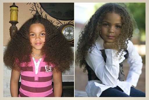 MIXED CHICKS curly hair products before after shots on FashionDailyMag
