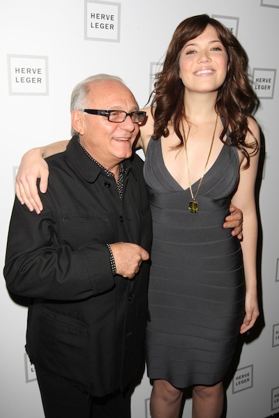 DESIGNER MAX AZRIA and Mandy Moore backstage at the Herve Leger By Max Azria Fall 2008 fdmloves