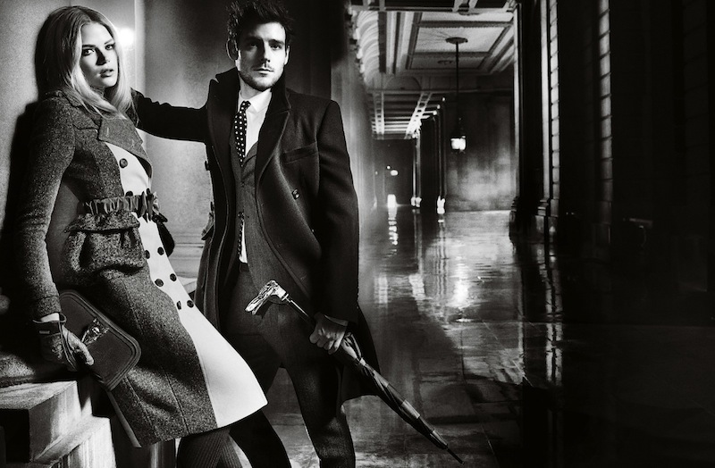 burberry autumn winter 2012 ad campaign featuring gabriella wilde and roo panes