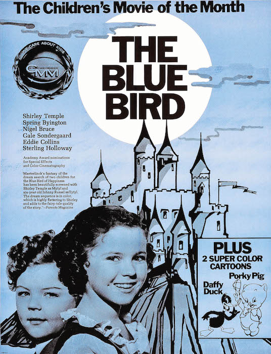 THE BLUE BIRD, US poster, bottom left from left: Johnny Russell, Shirley Temple, bottom right from l
